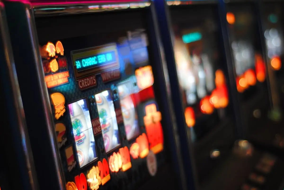 Close-up of a casino gaming machine